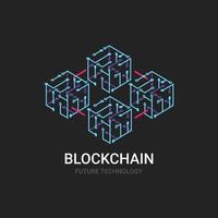 blockchain technologie concept modern icoon