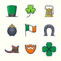 st patricks dag clipart instellen vector