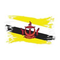 Brunei vlag met aquarel penseel stijl ontwerp vector