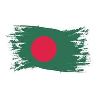 vlag van bangladesh met aquarel penseelstijl ontwerp vector