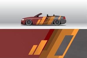 auto wrap sticker ontwerpen. voor race-livrei of dagelijkse auto vinyl sticker. vector