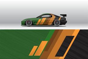 auto wrap sticker ontwerpen. voor race-livrei of dagelijkse auto vinyl sticker. vector