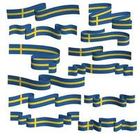 Zweden lint vlag vector element