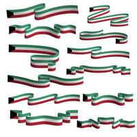 Koeweit lint vlag vector element