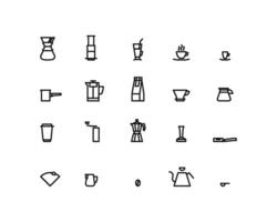 vector koffie symbolen Aan wit achtergrond