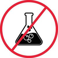 Nee additieven toegevoegd icoon teken vector