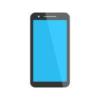 vlak smartphone icoon glanzend blauw Scherm vector illustratie