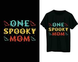 een spookachtig mam halloween t-shirt ontwerp vector