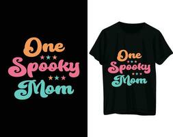 een spookachtig mam t-shirt ontwerp vector