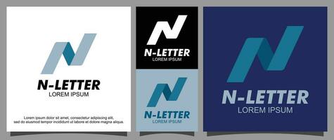 letter n logo-sjabloon vector