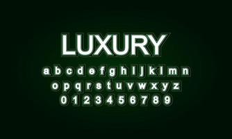 luxe lettertype alfabet vector
