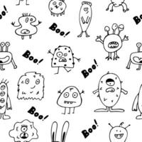 hand- getrokken patroon met monsters. voor kinderen textiel, omhulsel papier, prints vector