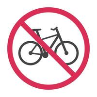 verboden fiets pictogram. fiets rood hou op cirkel symbool. Nee toegestaan fiets teken. verboden fiets zone. vector illustratie geïsoleerd Aan wit achtergrond
