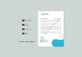 creatief brief hoofd sjabloon ontwerp .modern briefhoofd ontwerp sjabloon. vector