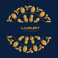 creatief luxe mandala ontwerp achtergrond in goud kleur. vector