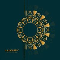 creatief luxe mandala ontwerp achtergrond in goud kleur. vector