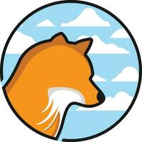 hondenkop logo vector
