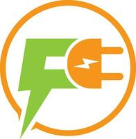 f zonne- macht logo vector