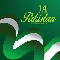 vector illustratie van een achtergrond voor Pakistan onafhankelijkheid dag.