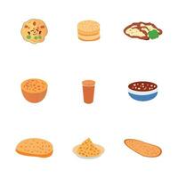 reeks van verschillend types van voedsel Aan wit achtergrond. vector