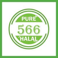 ontwerp met halal blad ontwerp 566 vector