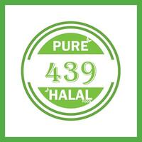 ontwerp met halal blad ontwerp 439 vector