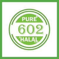 ontwerp met halal blad ontwerp 602 vector
