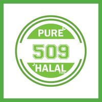 ontwerp met halal blad ontwerp 509 vector