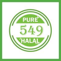 ontwerp met halal blad ontwerp 549 vector