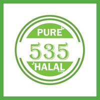 ontwerp met halal blad ontwerp 535 vector