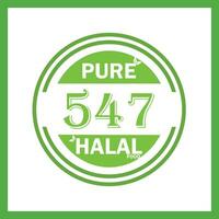 ontwerp met halal blad ontwerp 547 vector