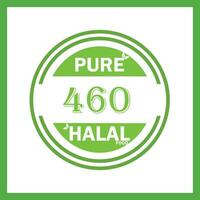 ontwerp met halal blad ontwerp 460 vector