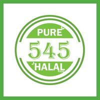 ontwerp met halal blad ontwerp 545 vector