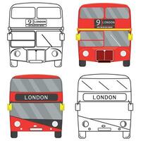 Londen rood bus vector illustratie geïsoleerd Aan wit achtergrond