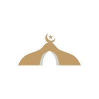 moskee logo ontwerp moslim plaats van aanbidden vector gemakkelijk sjabloon