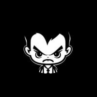 vampier - zwart en wit geïsoleerd icoon - vector illustratie