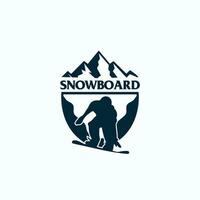 snowboard logo vector