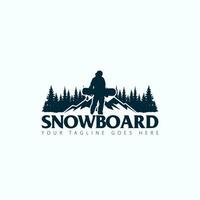 snowboard logo vector