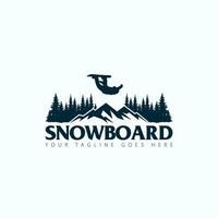 snowboard logo vector