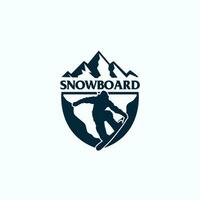 snowboard logo vector