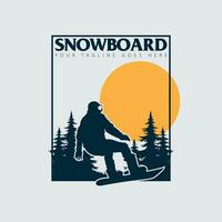 snowboard logo vector