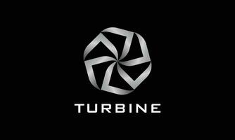 turbine logo omwenteling motor voor elektrisch bedrijf bedrijf vector