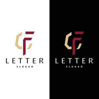 minimaal eerste fg brief logo, modern en luxe icoon vector sjabloon element