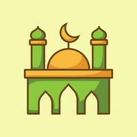 moskee gemakkelijk icoon vlak stijl vector ontwerp