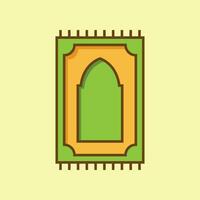 gebed tapijt gemakkelijk icoon Islamitisch ornament vector grafisch