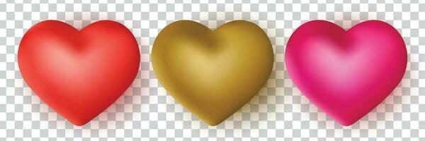 3d liefde ornament voor valentijnsdag dag evenement reeks verzameling vector grafisch