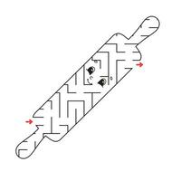 abstracte doolhof. spel voor kinderen. puzzel voor kinderen. labyrint raadsel. de juiste weg vinden. onderwijs werkblad. vector