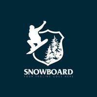 snowboard logo vector