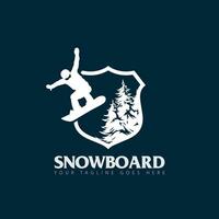 snowboard logo vector