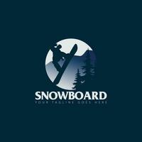 snowboard logo vector